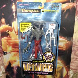 MCFARLANE TOYS WETWORKS VAMPIRE 7 3/4 INCH TALL ACTION FIGURE...NEW...ADULT OWNED AND KEPT IN A SMOKE FREE HOME...$15 FIRM...