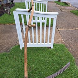 5' Antique Sickle Scythes
Wood curved handle, 