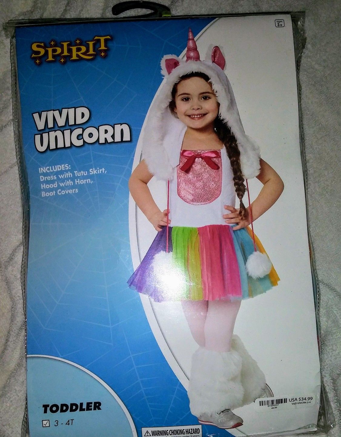 "Vivid Unicorn" Halloween costume/3T-4T