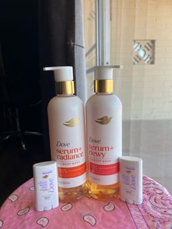 Dove Serum+ radiance oil body wash & Dove serum+ dewy oil body wash with 2 deodorant Free