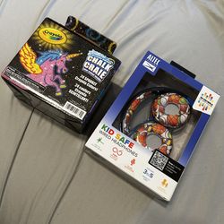 Kid safe headphones and glitter chalk