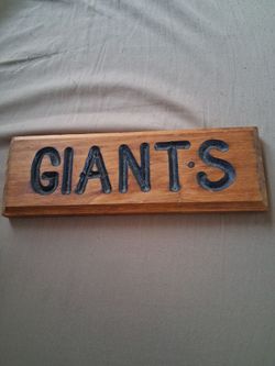 Handmade GIANTS  plaque