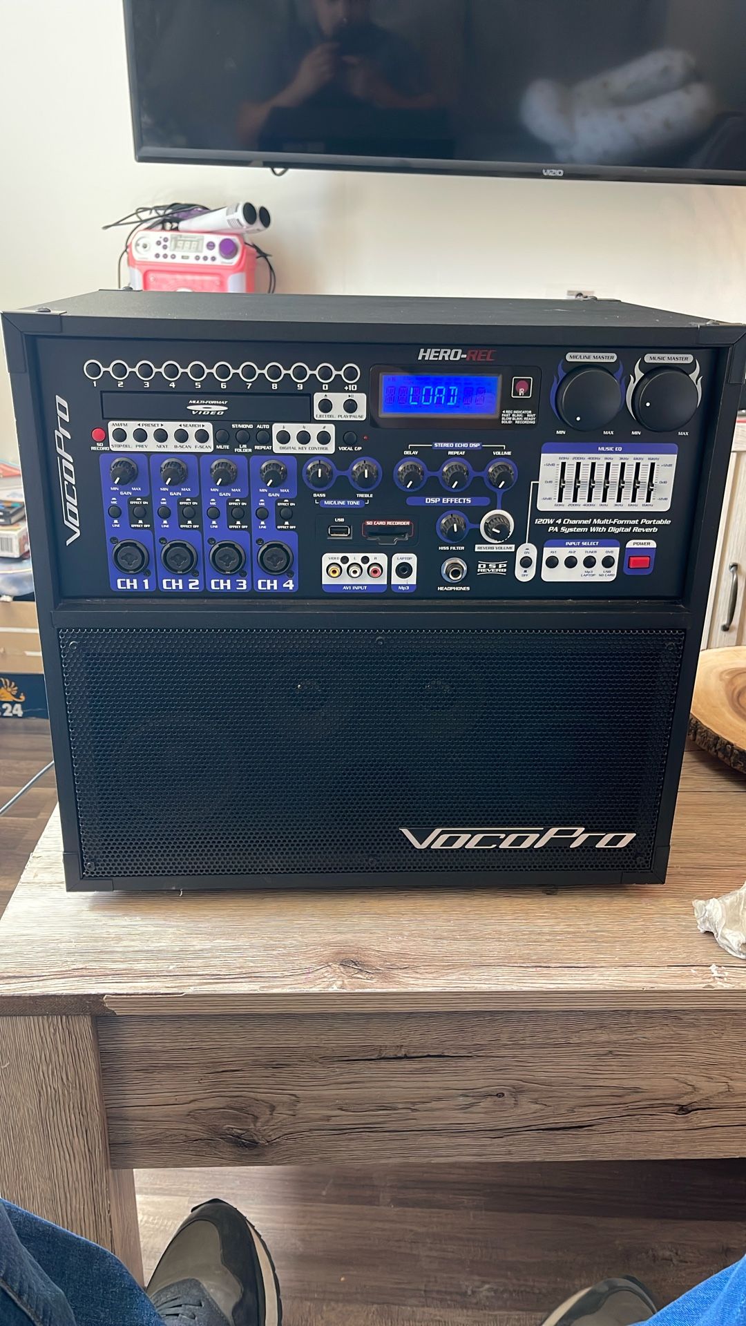 VocoPro HERO-REC Speaker Karaoke DVD Player MP3