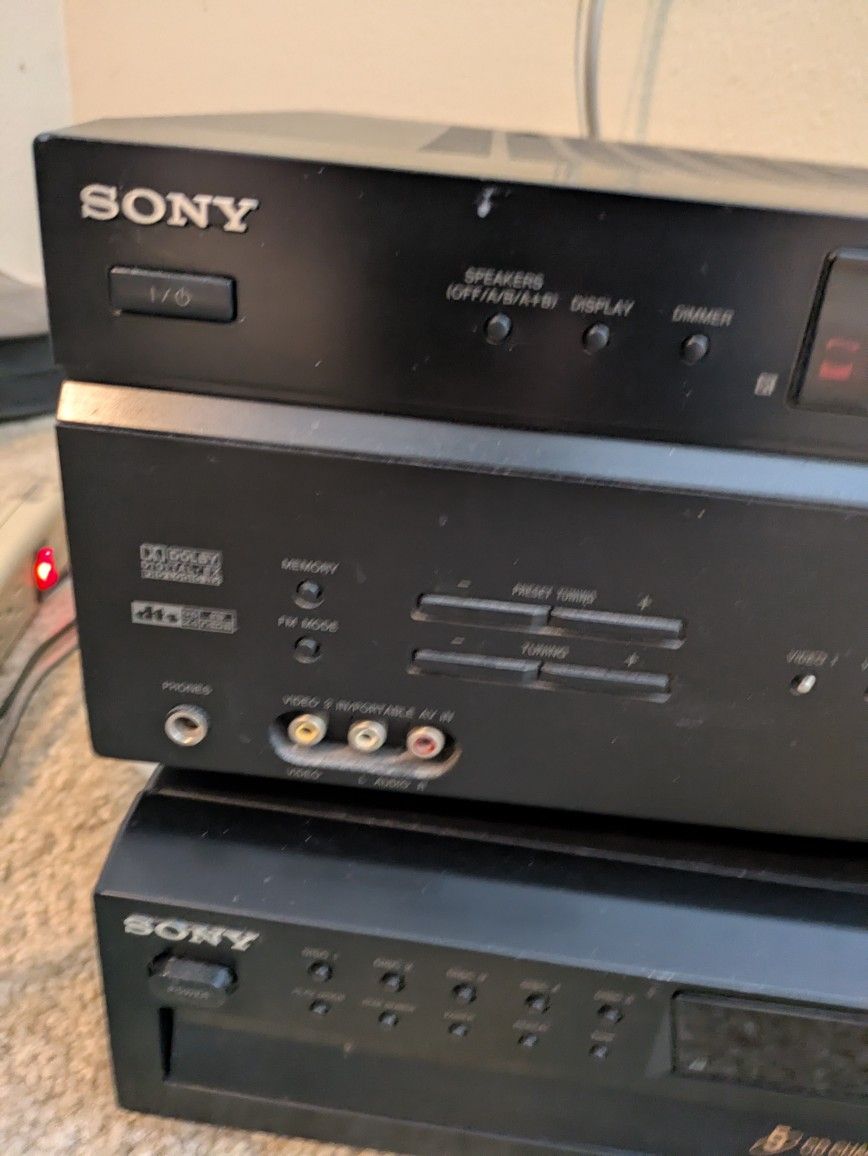 SONY receiver And 5 CD Changer Plus Speakers