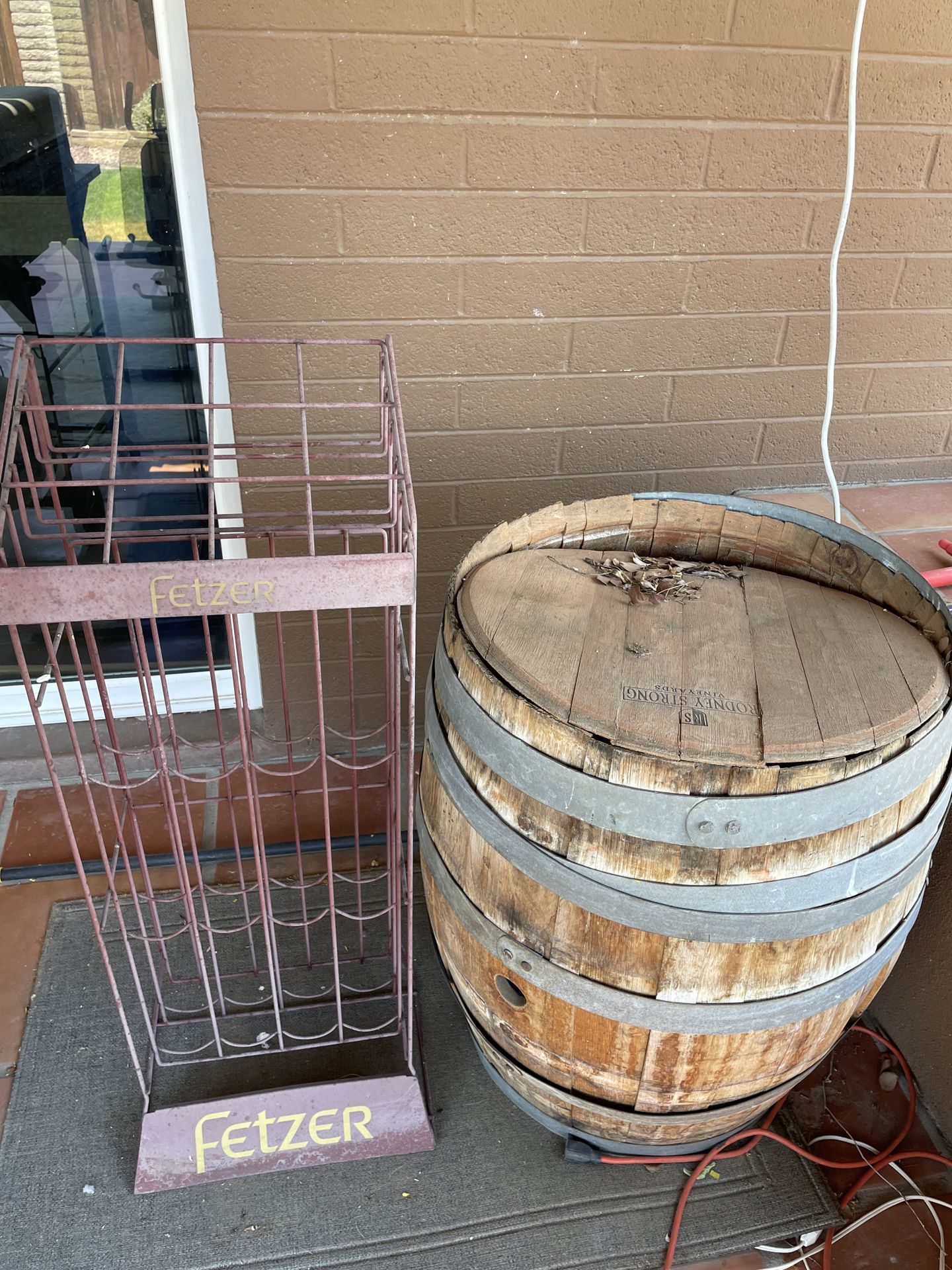 Wine Barrel And Wine Rack 