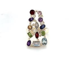 Multi-Stone Silver 925 Ring