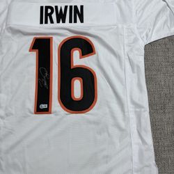 Trenton Irwin Signed Autograph Custom Jersey - Beckett Coa - Cincinnati Bengals