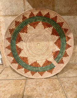 Native Style Hand Woven Basket 13 1/2”