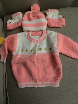 newborn  crochet 3 piece