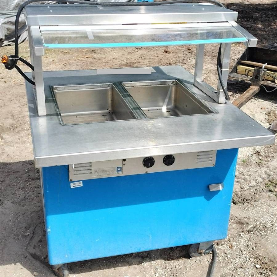 Delfield Shellglas Heated Serving Heated Hot Food Cabinet Warmer Warming Oven Counter - 2 Well