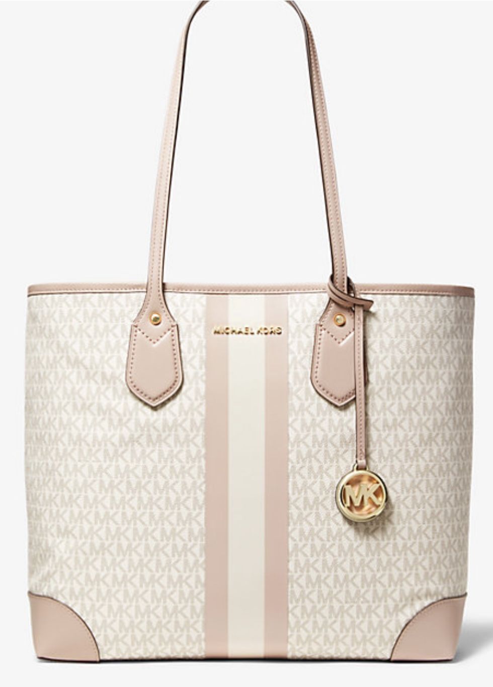 MK Eva Large Logo Stripe Tote Bag