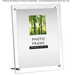 Modern Acrylic Photo Frame - Desktop/Free Standing (6 x 8)