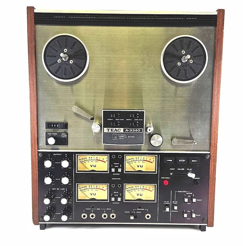 TEAC A-3440S 4-Channel Reel-to-Reel Tape Recorder – Original Owner, Serviced, Unused Since