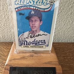 1989 Topps Orel Hershiser Signed Baseball Card