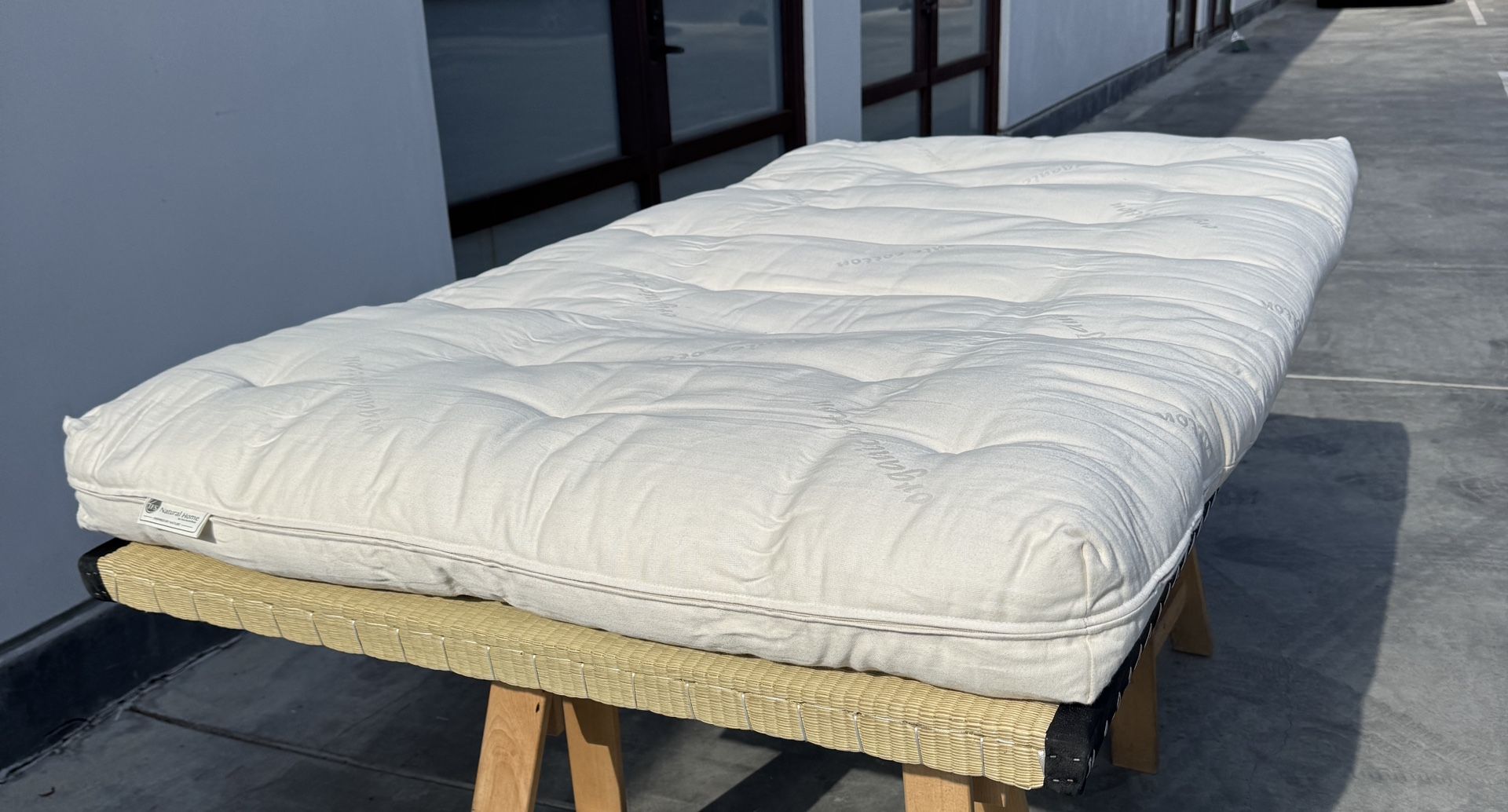 Twin Pure Comfort Organic Japanese Futon Bed - Organic Cotton with Tatami Mat by The Futon Shop