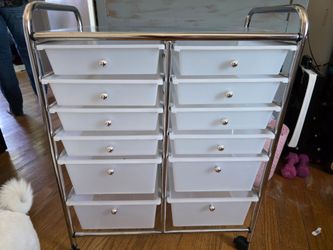 12 drawer rolling cart