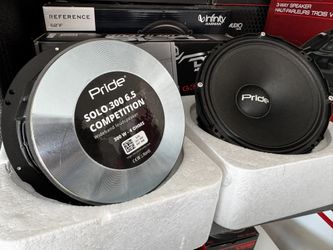 Pride Solo 300rms Speakers 6.5 Size (Loud)! Pair 