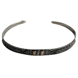 SS925 Balinese & 18k Gold Cuff
