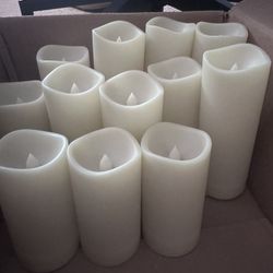 Candle Set- Flickering/ Orange Light/ AA Battery Powered
