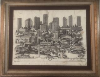 David Frederick Gray Etched Marble Houston Texas