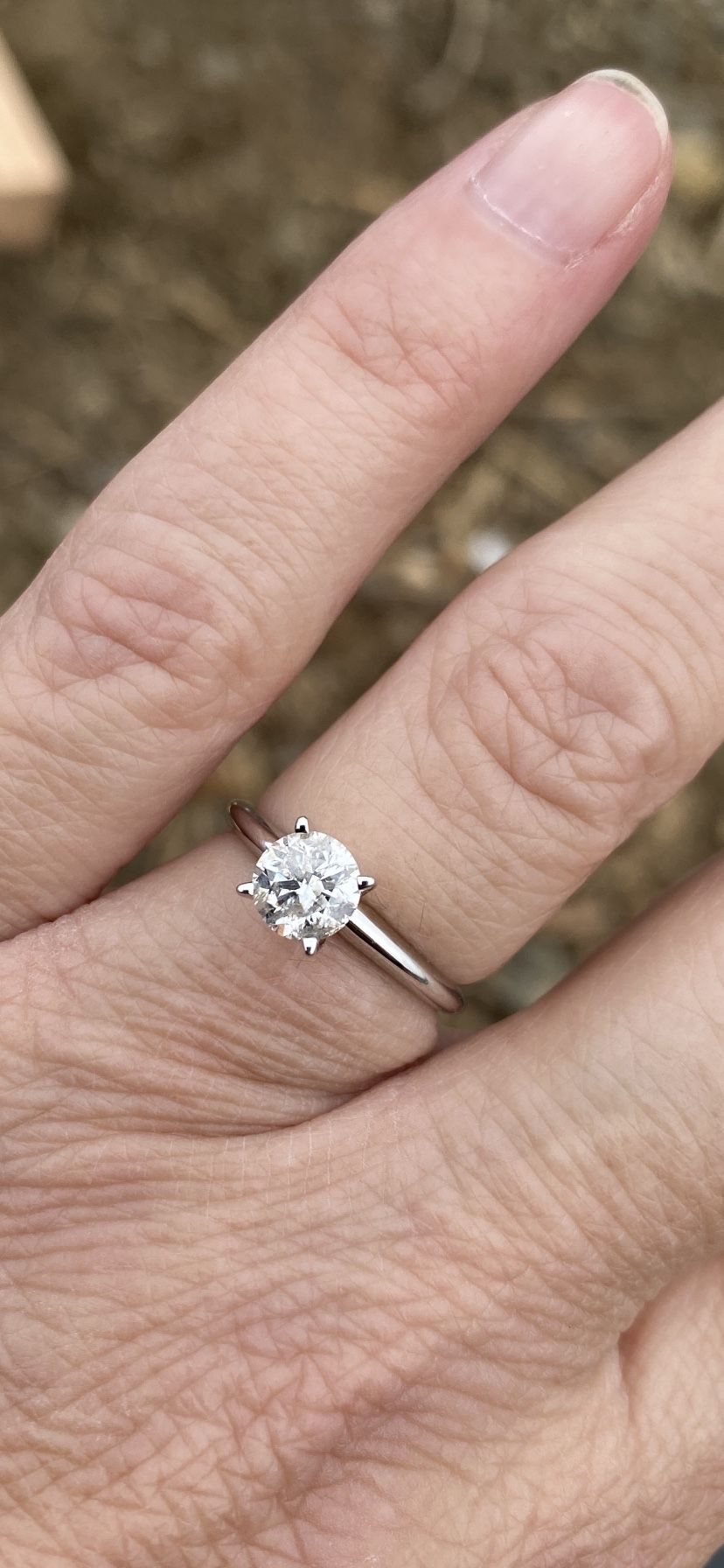 1ct Natural Diamond Solitaire 14k White Gold