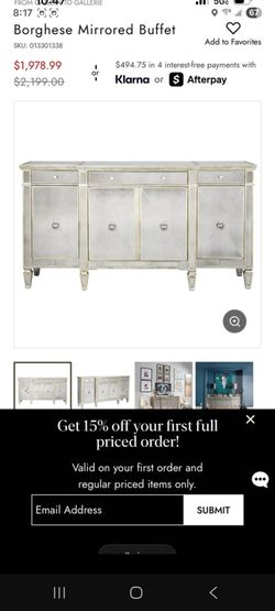 Borghese Mirrored Buffet Cabinet