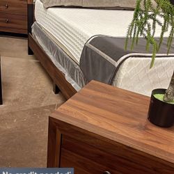 Queen Bed frame , Nightstand , Mirror, Dresser 