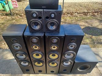SONY DAYTON 7.1 SPEAKERS SYSTEM $850 FINAL PRICE READ DESCRIPTION AND SEE ALL PICTURES