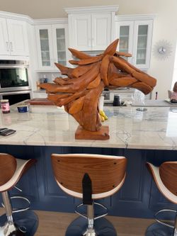 Yellowstone wood carved  horse head.