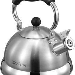 Whistling Tea Kettle Stovetop, Stainless Steel Tea Kettles with Heat Proof Handle, Tea Pot, 3 Quart, 