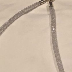 Sparkling Crystal White Mesh 8" Bracelet or Anklet 