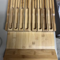 Bamboo Drawer Cutlery Organizer 