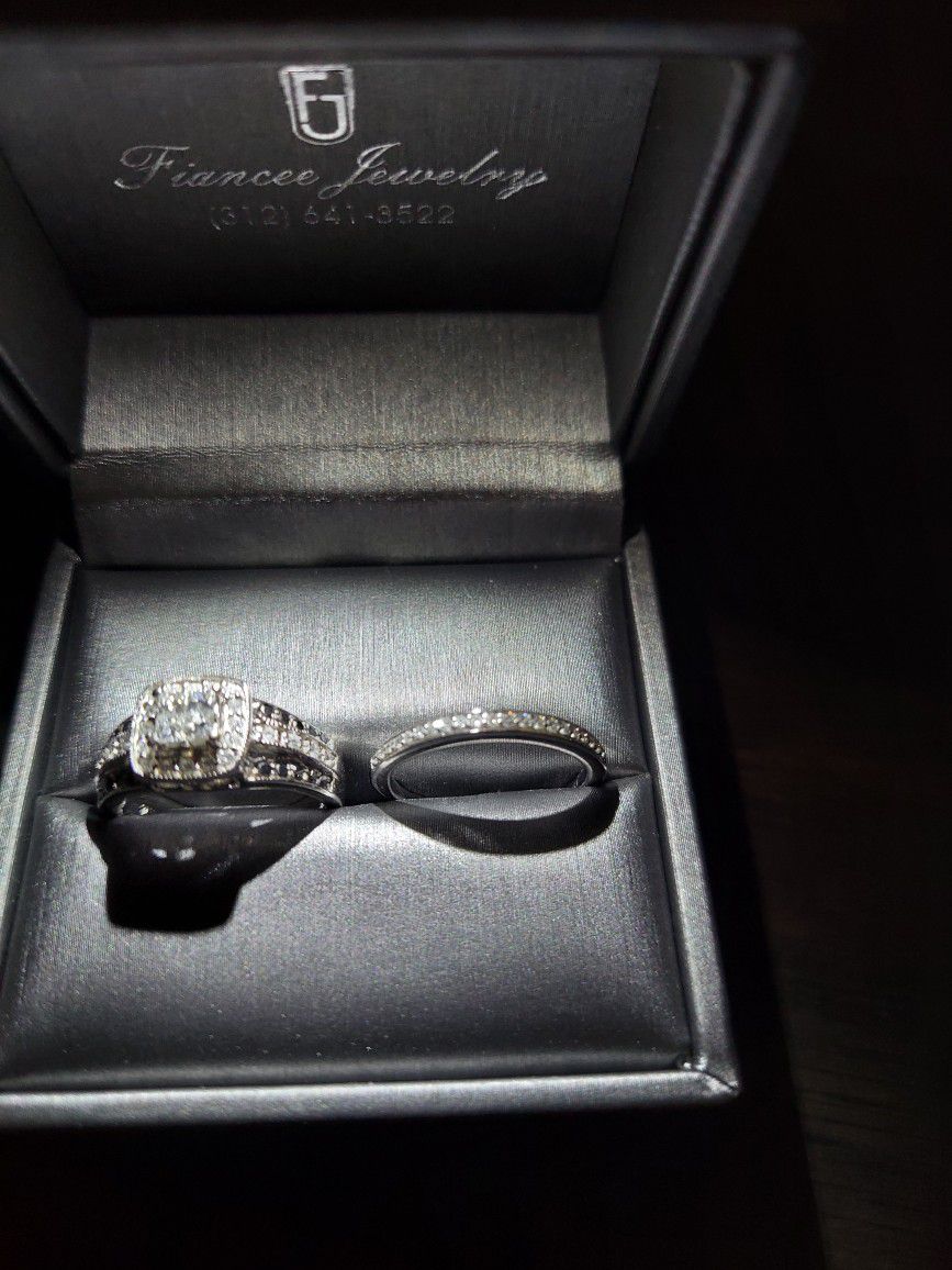 Woman's Engagement & Diamond Wedding Ring