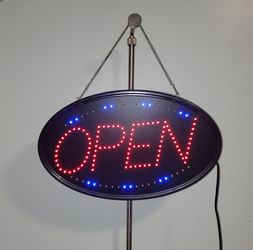 LED Oval Open Sign