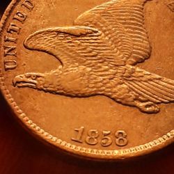 🦅1858~1c~ Flying eagle  CENT Small Letters🦅   Penny