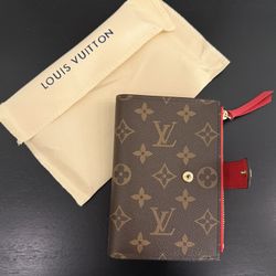 Louis Vuitton Red And Brown Wallet 