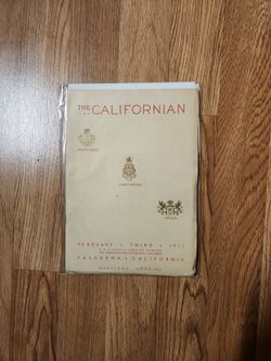 The Californian 1917 Pasadena Maryland Special Program