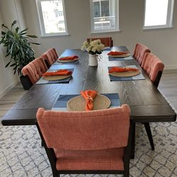 20” Armless Dining Table Chairs x 6