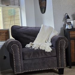 Two Blue Accent Chairs 