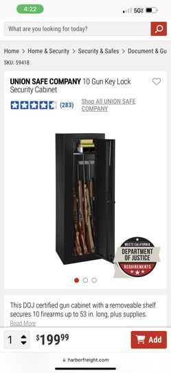 Union Safe Company Key Lock Security Cabinet 