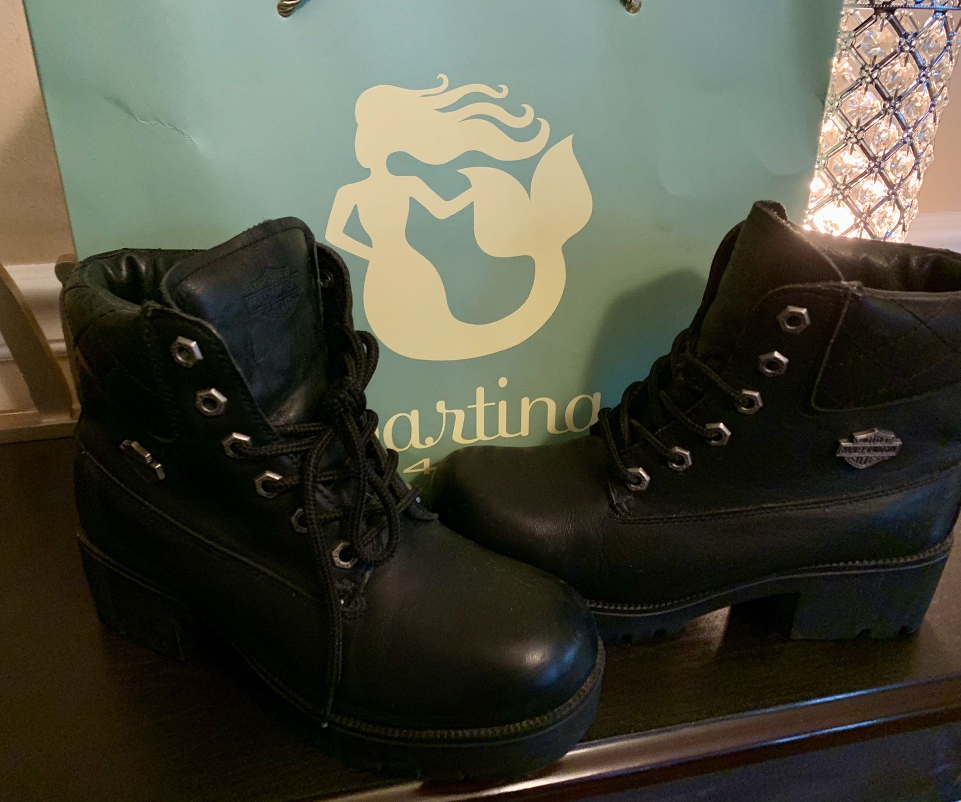 Leather Harley Women’s Motorcycle Riding Boots