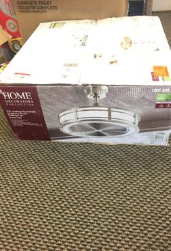 Home Decorators Collection Brette 23 in. LED Indoor/Outdoor Brushed Nickel Ceiling Fan with Light Kit with Remote Control
