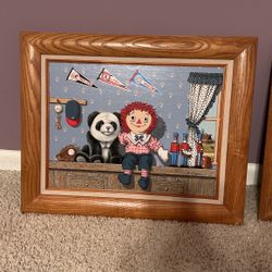 Raggedy Ann and Andy Framed Serigraphs 