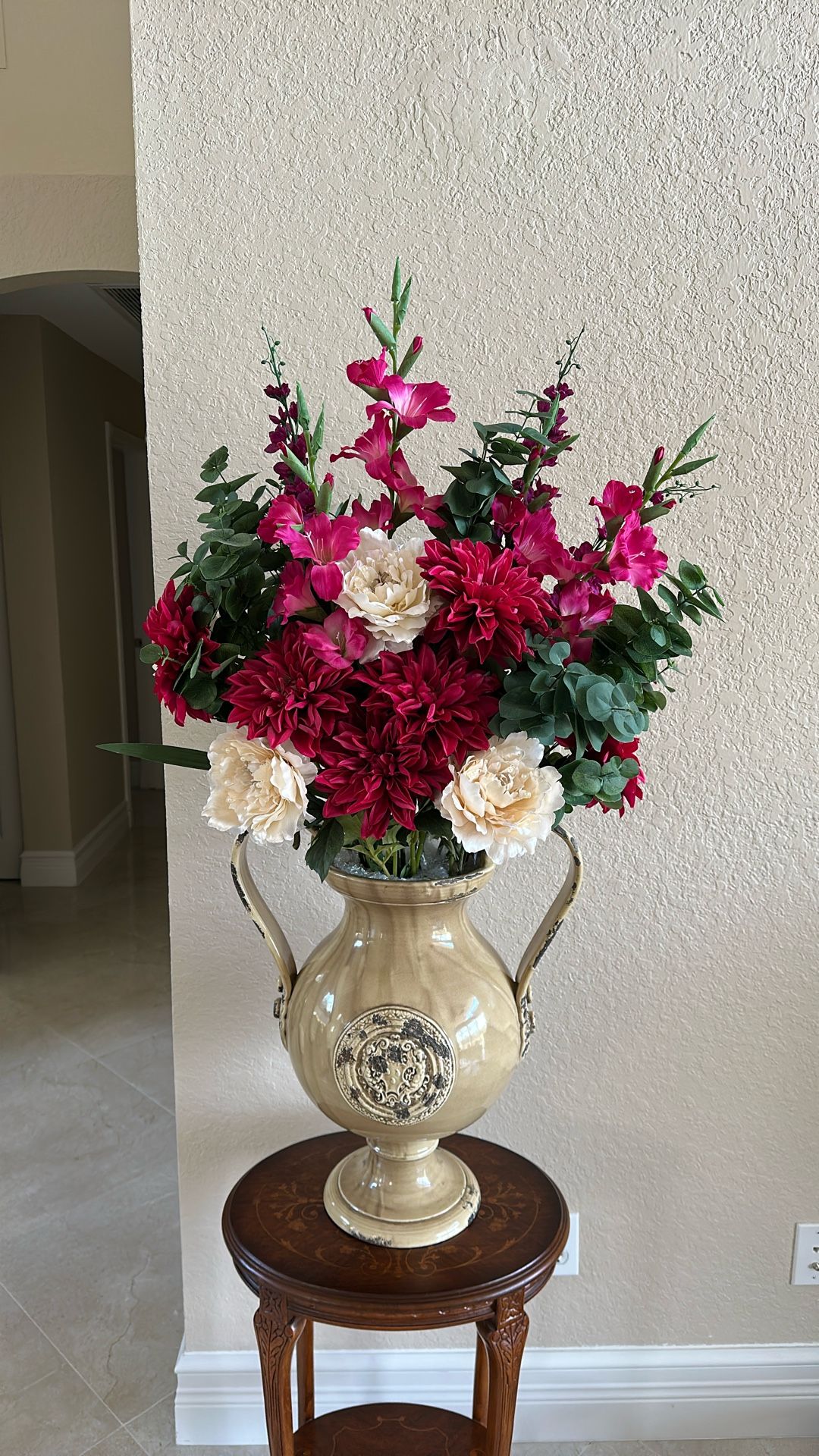 Silk Flowers & Vase - Large