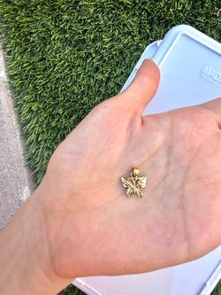 Pendant butterfly new 14 k gold