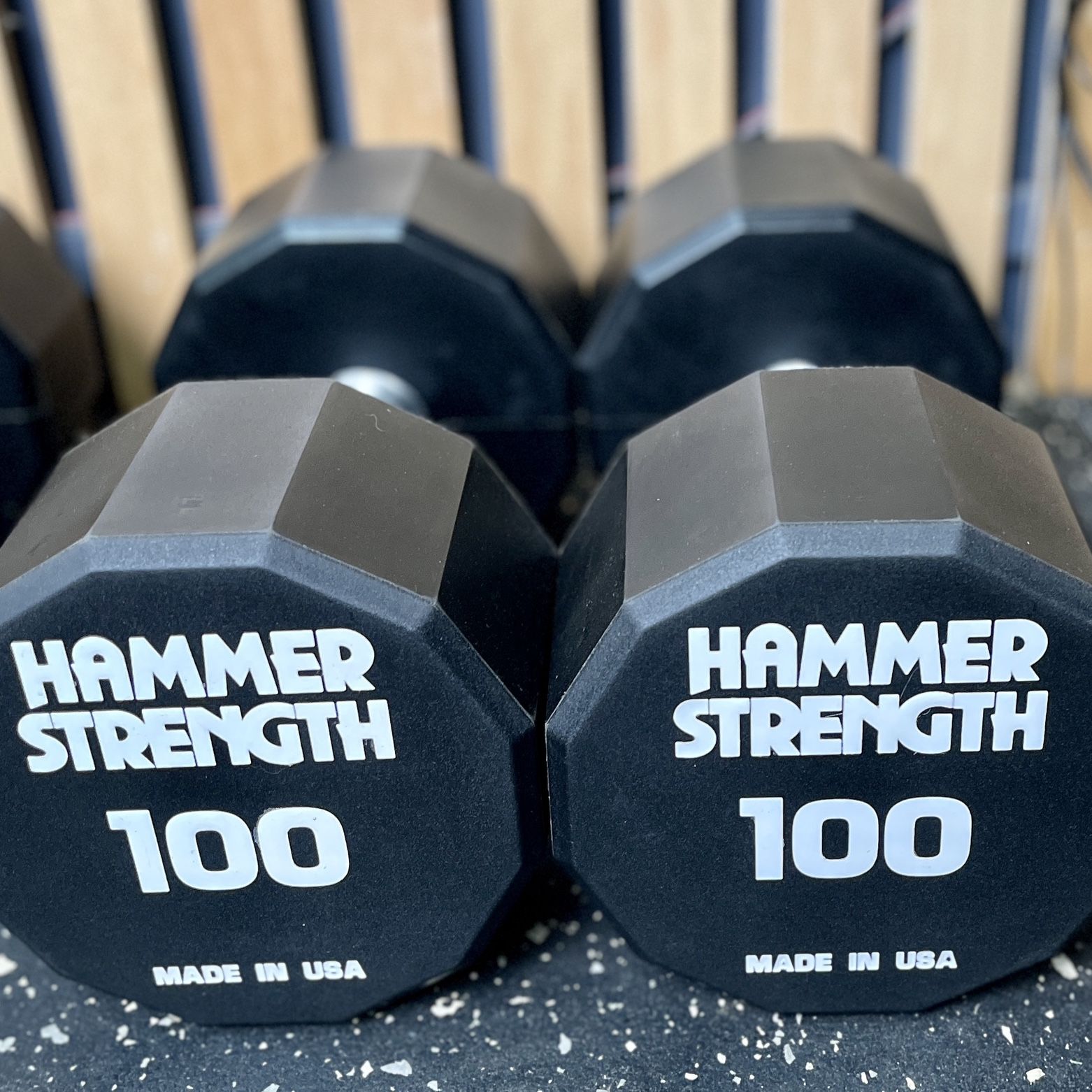 Hammer Strength 12 Sided Urethane Dumbbell Set