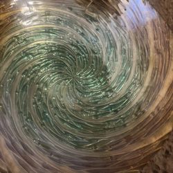 Hand blown art glass bowl