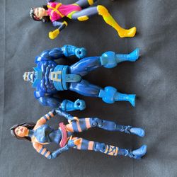 Marvel X-men: Jubilee, Apocalypse, & Psylocke Figures 