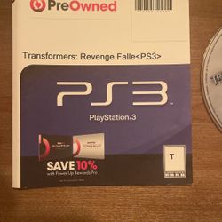 Sony PlayStation Ps3 Transformers 