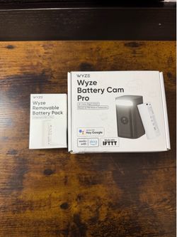 Wyze Battery Cam Pro 2K Security Camera + Extra Battery Pack